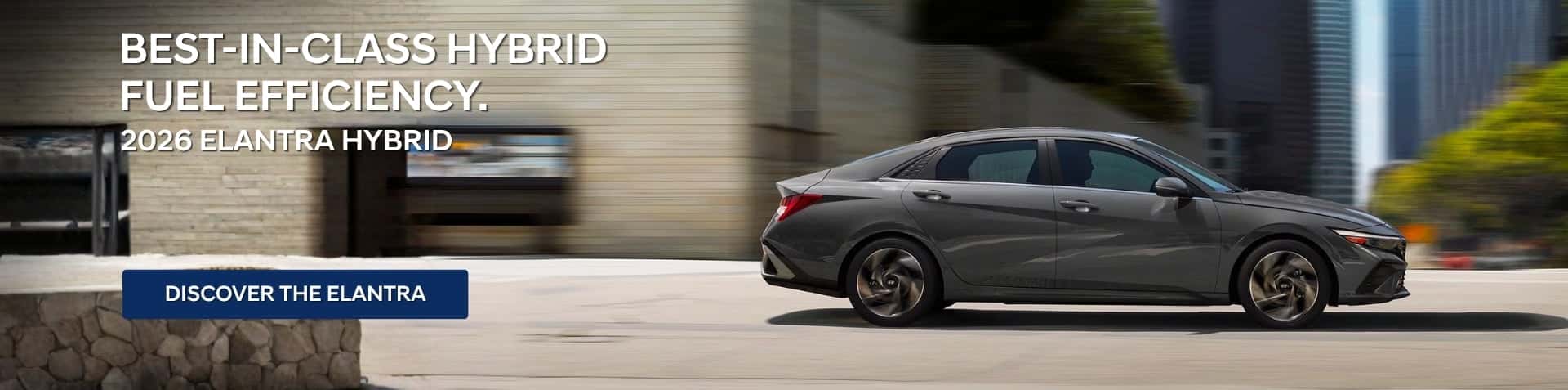 Best-in-class fuel efficiency—the 2026 Elantra Hybrid
