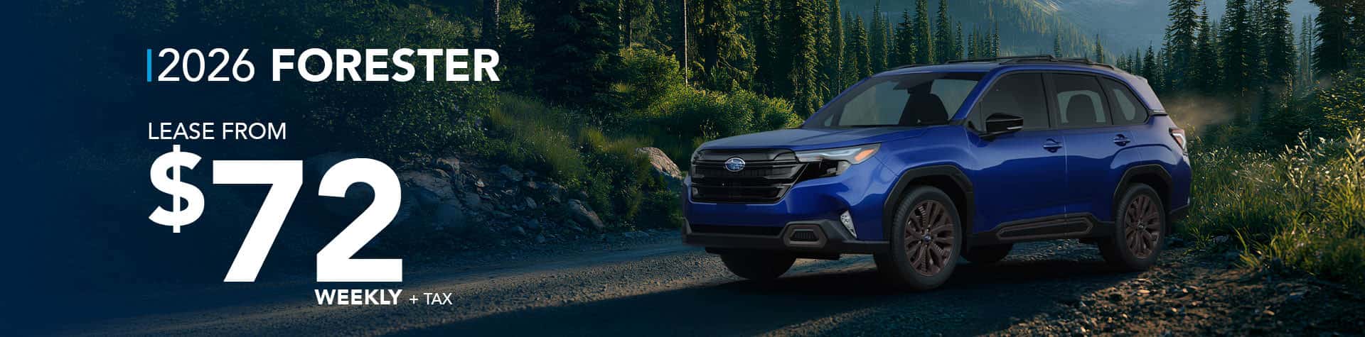 2026 Forester from $72 weekly + tax