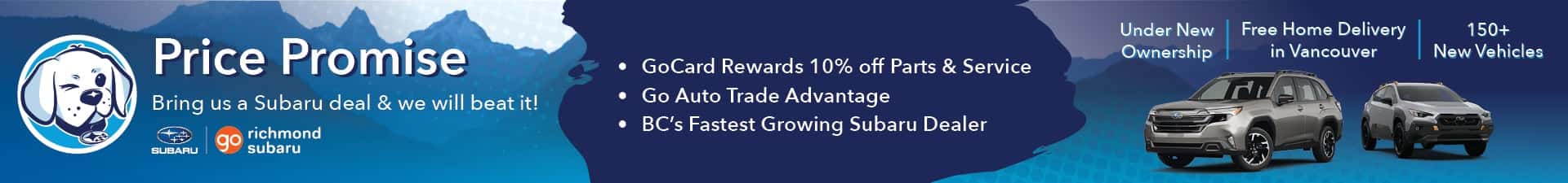 Go Richmond Subaru Price Promise - We will beat any Subaru offer! 