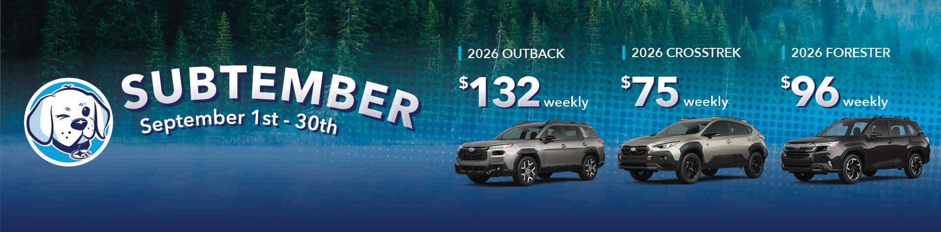 SUBTEMBER Sale September 1st - 30th 