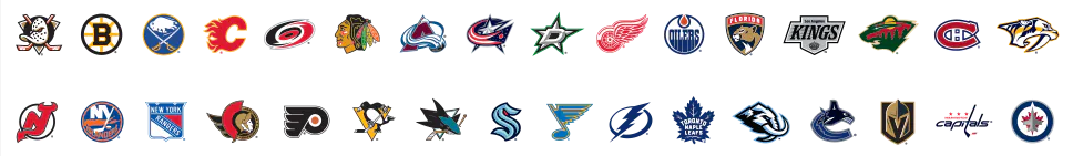 logos des équipes de hockey professionnelles de la LNH