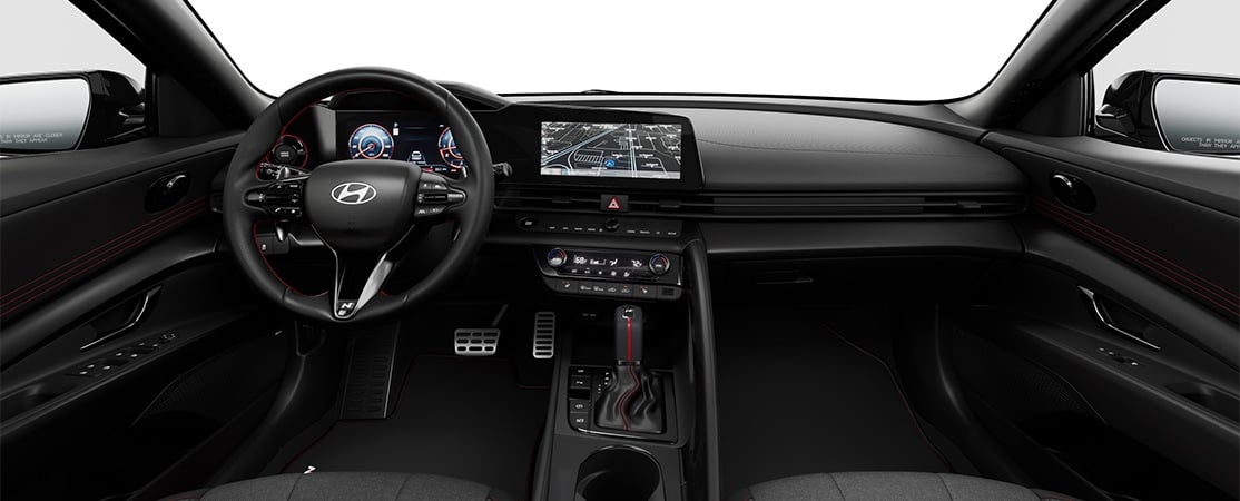 Intérieur en cuir noir Elantra N Line Ultimate