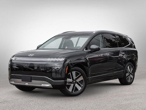 Extérieur vue avant côté conducteur du Hyundai IONIQ 9 2026 Gris Nocturne, VUS électrique 3 rangées disponible à Brossard