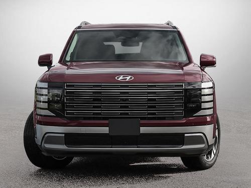 Vue de face du Hyundai Palisade Hybride 2026 Luxury avec calandre imposante et phares à DEL, design redessiné pour dominer les routes du Québec