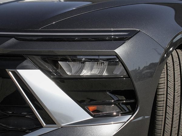 Close-up of an LED headlight on the 2026 Hyundai Sonata Hybrid.