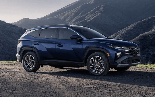 Side exterior view of Hyundai TUCSON Hybrid